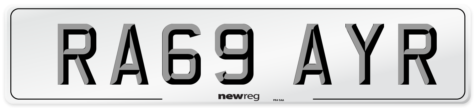 RA69 AYR Number Plate from New Reg